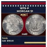 1879-p Morgan Dollar $1 Grades ms63