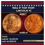 1934-p Lincoln Cent TOP POP! 1c ms68 rd SEGS