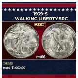 1939-s Walking Liberty Half Dollar 50c ms66 SEGS