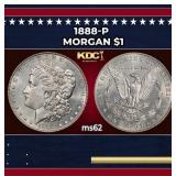 1888-p Morgan Dollar $1 Grades ms62