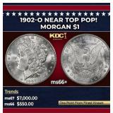 1902-o Morgan Dollar Near Top Pop! $1 ms66+ SEGS