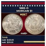 1885-o Morgan Dollar $1 Grades ms65+