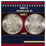 1881-s Morgan Dollar $1 Grades ms62
