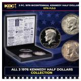 Complete 3 PC. 1976 Bicentennial Kennedy Half Doll