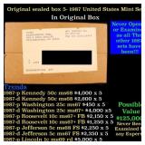Original sealed box 5- 1987 United States Mint Set