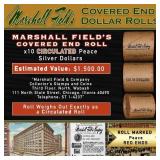 Rare Peace Circ MARSHALL FIELDS 10 $1 Roll RED Lev