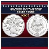 2023 Samoa $2 Kung Fu Panda 15th Anniv. Coin - 1 o