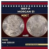 1897-p Morgan Dollar $1 Grades ms65