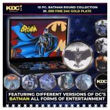 10 Coin DC Batman Gold Plated Round Collection In