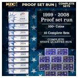 1999-2008 Proof Set Run - 109 Coins, Full 50 State