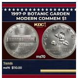 1997-p Botanic Garden Modern Commem Dollar $1 ms70