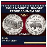1991-s Mount Rushmore Proof Modern Commem Half Dol