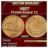 1857 Flying Eagle Cent 1c ms64+ SEGS