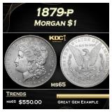 1879-p Morgan Dollar $1 Grades ms65