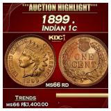 1899 Indian Cent . 1c ms66 rd SEGS