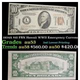 1934A $10 FRN Hawaii WWII Emergency Currency Grade