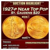 1927-p Gold St. Gaudens Double Eagle Near Top Pop