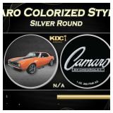 1966 Chevrolet Camaro Colorized Style - 1 oz Silve