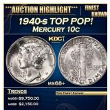 1940-s Mercury Dime TOP POP! 10c ms68+ SEGS