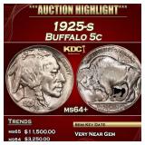 1925-s Buffalo Nickel 5c ms64+ SEGS