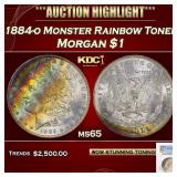 PCGS 1884-o Morgan Dollar Monster Rainbow Toned $1