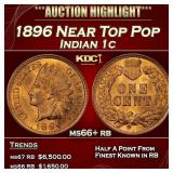 1896 Indian Cent Near Top Pop 1c ms66+ rb SEGS