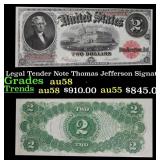 1917 $2 Large Size Legal Tender Note Thomas Jeffer