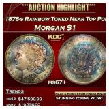 1878-s Morgan Dollar Rainbow Toned Near Top Pop $1