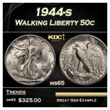 1944-s Walking Liberty Half Dollar 50c Grades ms65