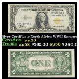 1935A $1 Silver Certificate North Africa WWII Emer