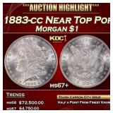1883-cc Morgan Dollar Near Top Pop $1 ms67+ SEGS