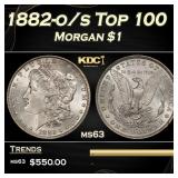 1882-o/s Top 100 Morgan Dollar $1 Grades ms63