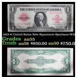 1923 $1 United States Note Grades Choice AU Signat