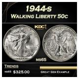 1944-s Walking Liberty Half Dollar 50c Grades ms65