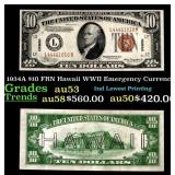 1934A $10 FRN Hawaii WWII Emergency Currency Grade