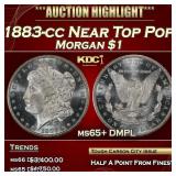 1883-cc Morgan Dollar Near Top Pop $1 ms65+ DMPL S