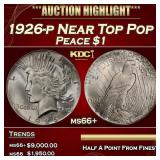 1926-p Peace Dollar Near Top Pop $1 ms66+ SEGS