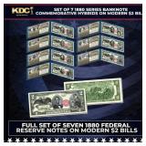 Set of 7 1880 Series Banknote Commemorative Hybrid