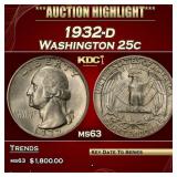 1932-d Washington Quarter 25c ms63 USCG