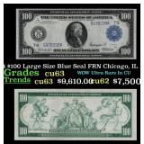 1914 $100 Large Size Blue Seal FRN Chicago, IL Gra