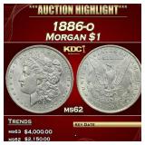 1886-o Morgan Dollar $1 ms62 USCG