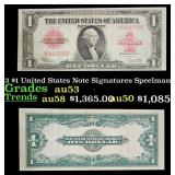 1923 $1 United States Note Grades Select AU Signat