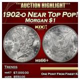 1902-o Morgan Dollar Near Top Pop! $1 ms66+ SEGS