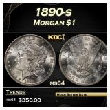 1890-s Morgan Dollar $1 Grades ms64