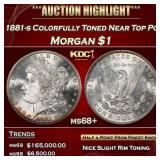 1881-s Morgan Dollar Colorfully Toned Near Top Pop