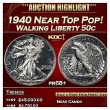 1940 Proof Walking Liberty Half Dollar Near Top Po