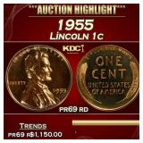 1955 Proof Lincoln Cent 1c pr69 rd SEGS