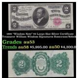 1891 $2 Large Size Silver Certificate "Windom Note