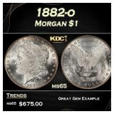 1883-p Morgan Dollar Colorfully Toned $1 ms66+ SEG