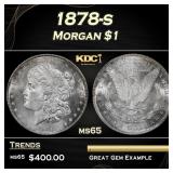 1878-s Morgan Dollar $1 Grades ms65